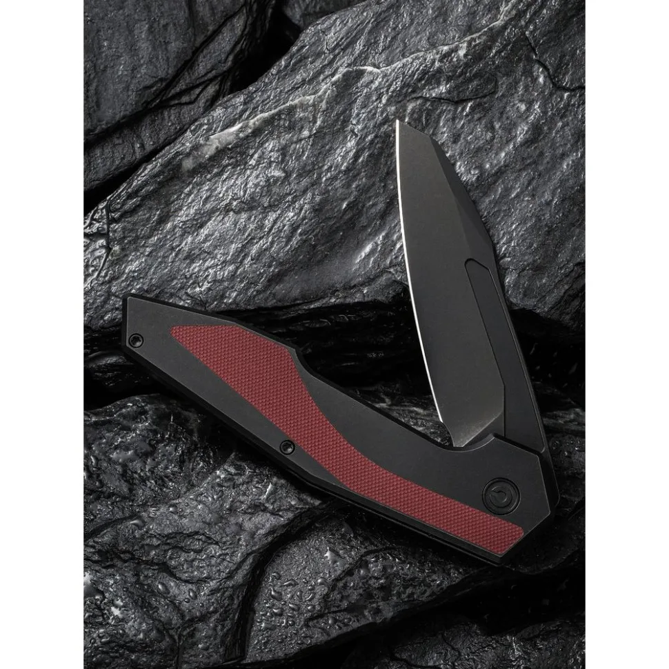 Складной нож Civivi 14C28N 93,9 мм G10 черный бордовый.