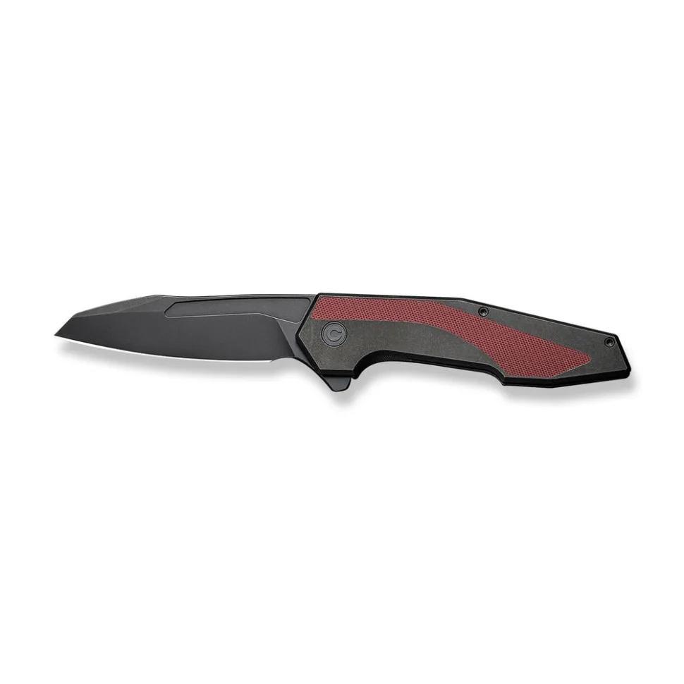 Складной нож Civivi 14C28N 93,9 мм G10 черный бордовый.