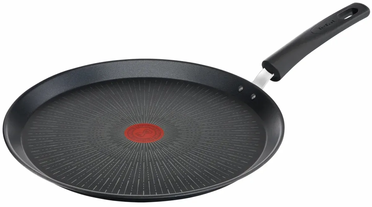 Сковорода для млинців Tefal Unlimited, 25 см, алюмінієва, чорного кольору.