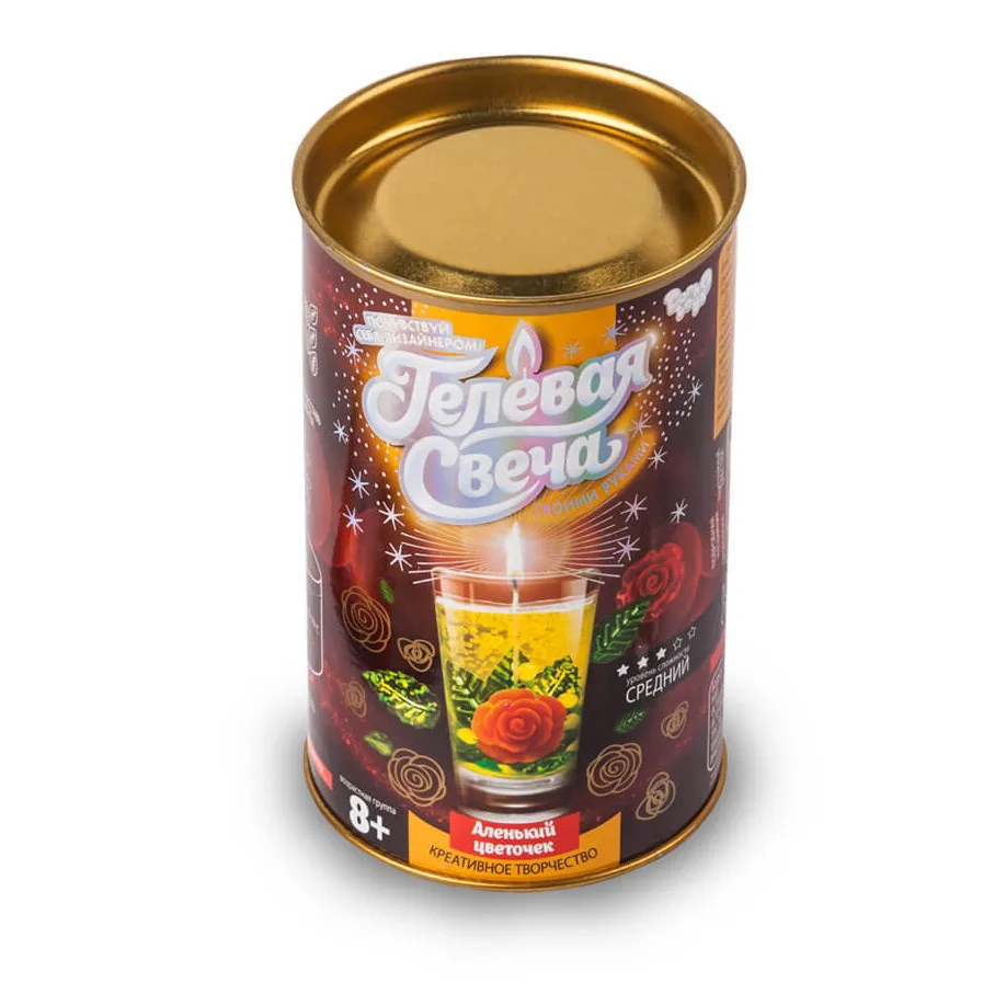 Гелева свічка своїми руками Danko Toys комбінований 13,2х8х8 см Аленький квіточок