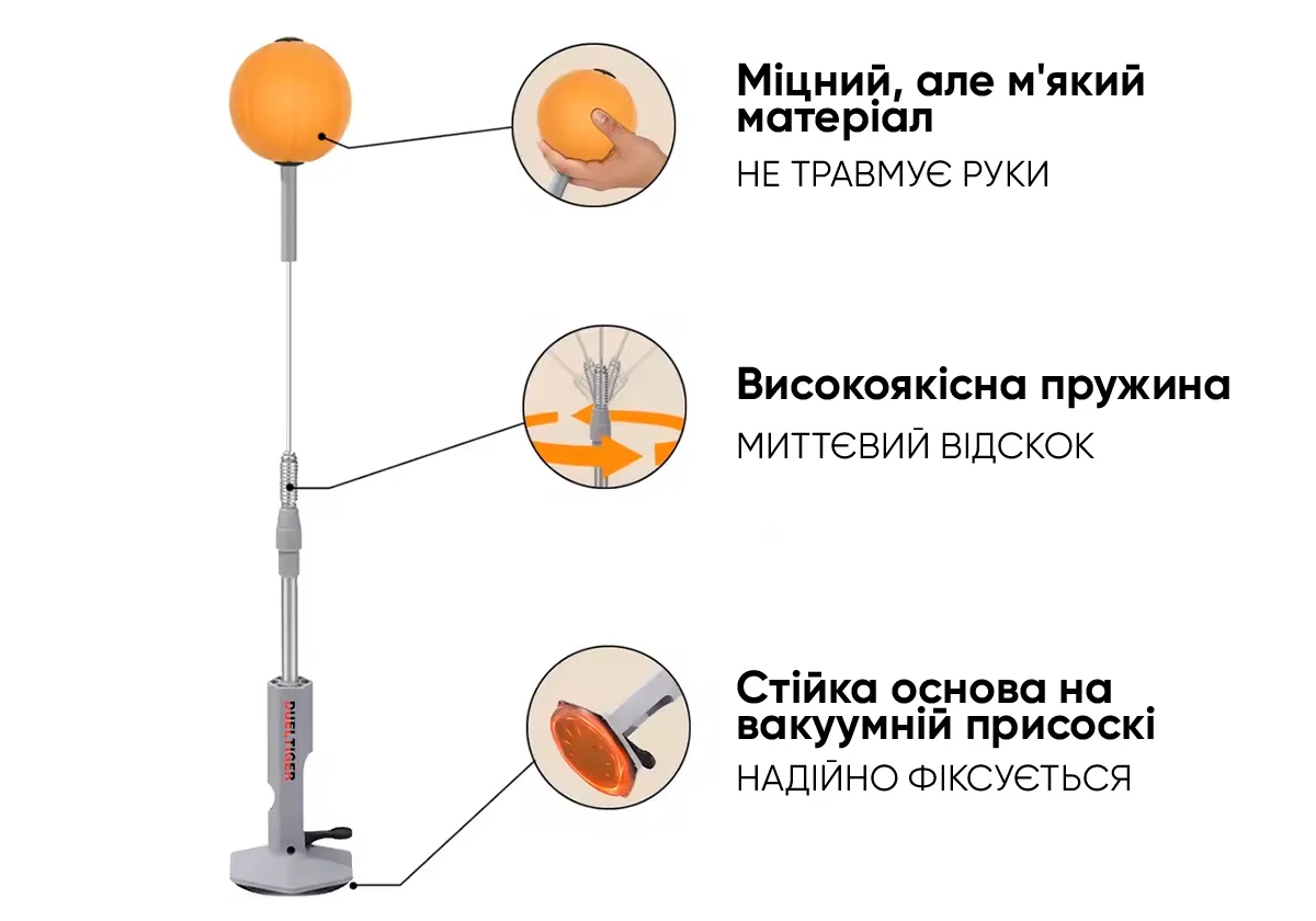 Боксерський набір EasyFit метал 130-150 см чорний