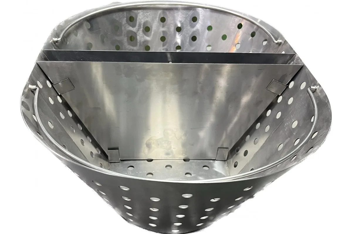 Корзинка для вугілля Primo Oval L 30 см з розділювачем чорна