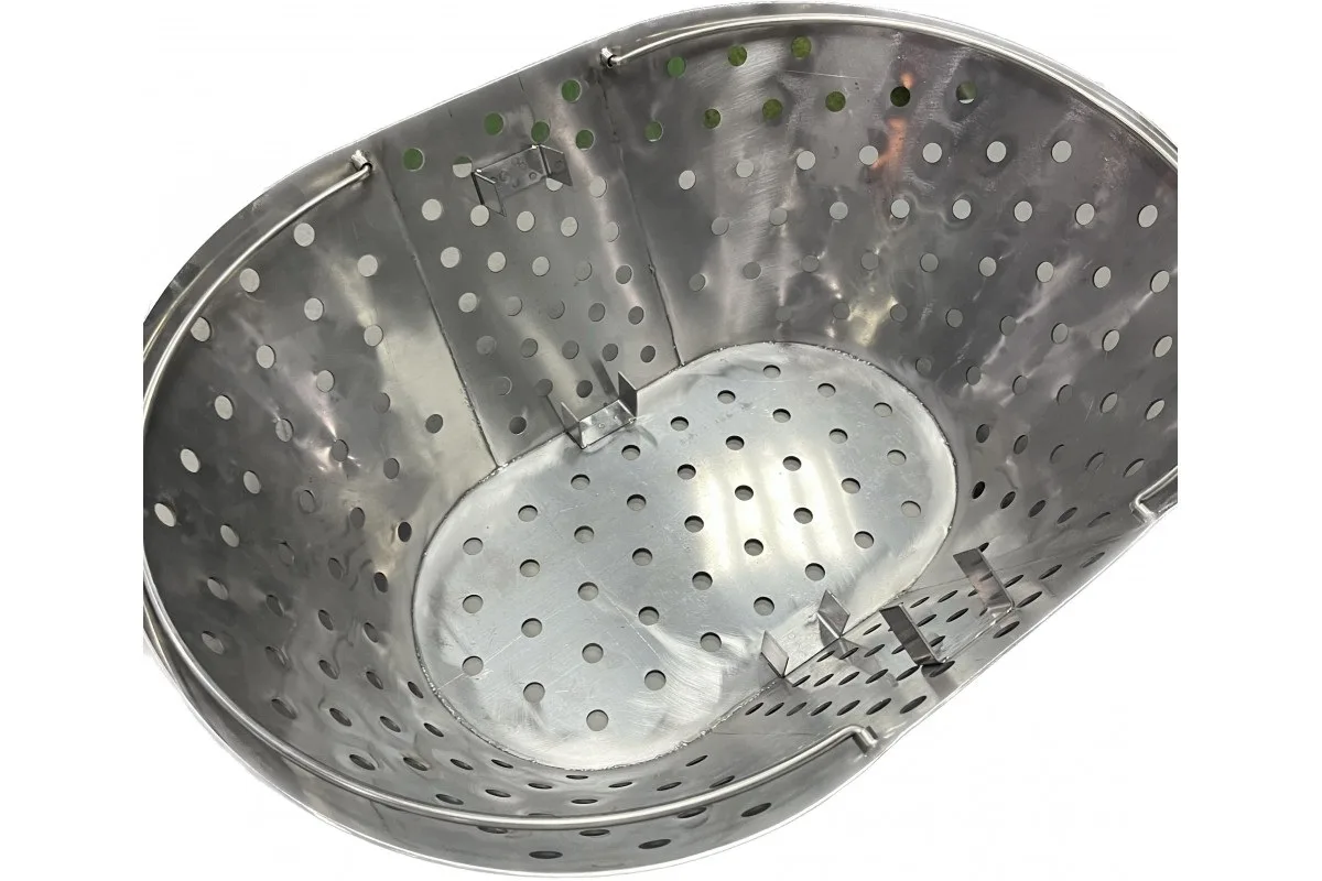 Корзинка для вугілля Primo Oval L 30 см з розділювачем чорна