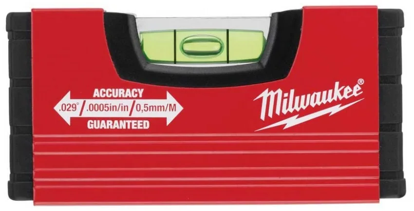 Рівень Milwaukee MiniBox, 10 см, 1 капсула, алюмінієвий корпус.