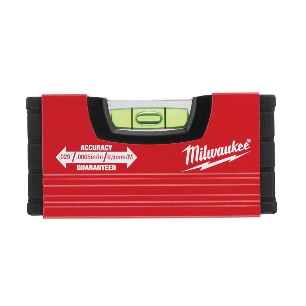 Рівень Milwaukee MiniBox, 10 см, 1 капсула, алюмінієвий корпус.