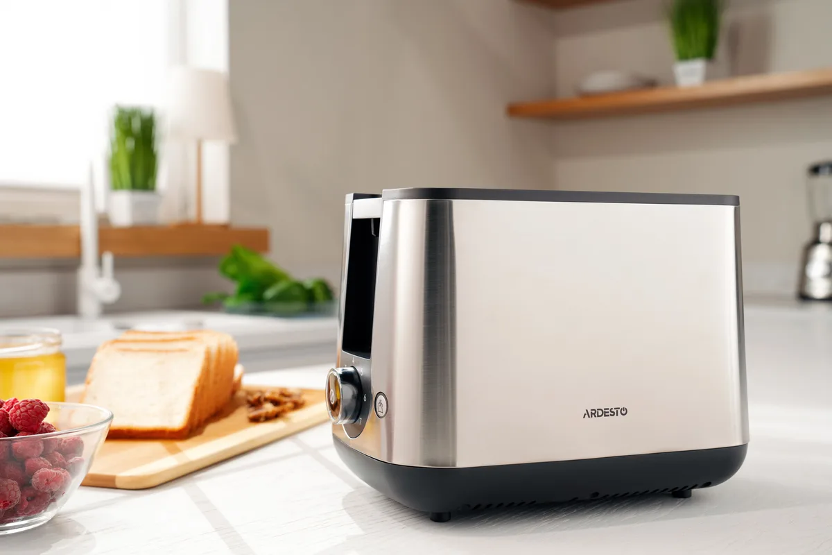Тостер ARDESTO Steel Collection 800 Вт метал пластик сріблясто-чорний