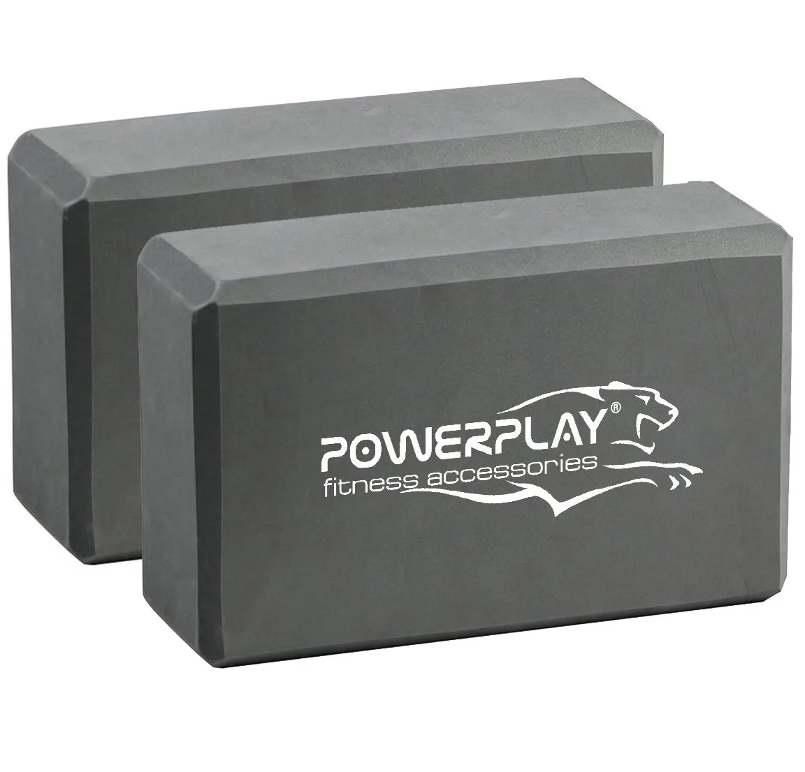 Блоки для йоги Active Point EVA 7,6х15,2х22,9 см Сірі 2 шт