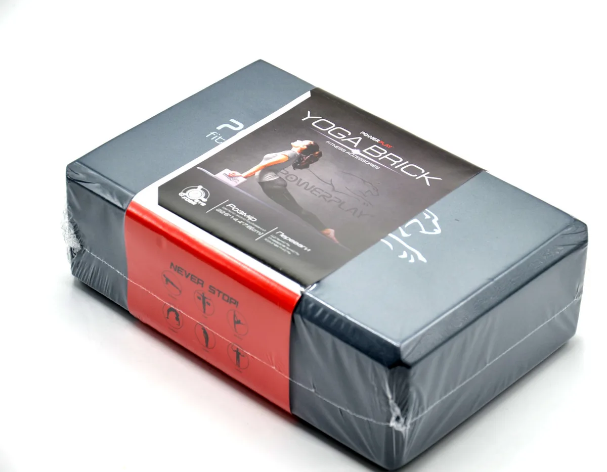 Блоки для йоги Active Point EVA 7,6х15,2х22,9 см Сірі 2 шт