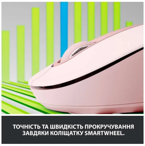 Бездротова миша Logitech оптична середня 160 г рожевий