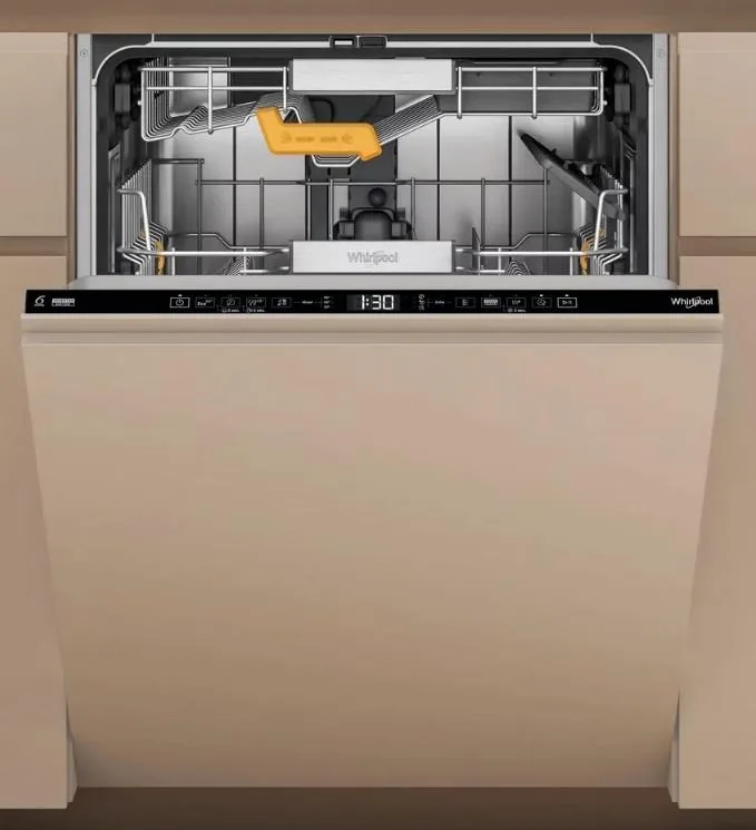Посудомийна машина Whirlpool вбудована 14 комплектів A+++ 60 см біла з дисплеєм та 3 кошиками