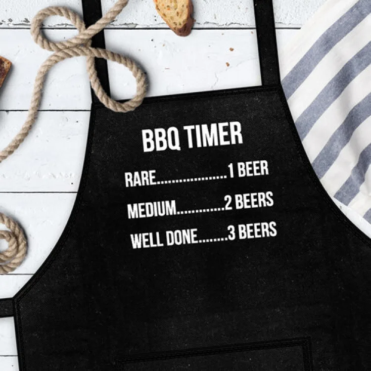 Фартук BBQ TIMER саржа 75х51 см черный