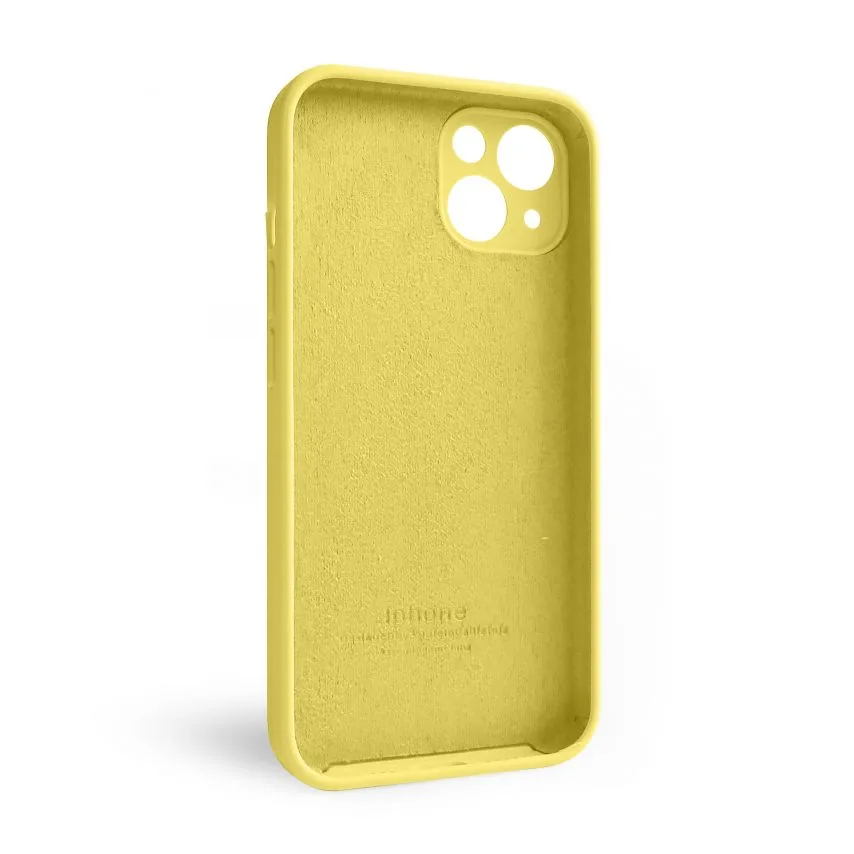 Чохол силіконовий для Apple iPhone 13  жовтий закрита камера