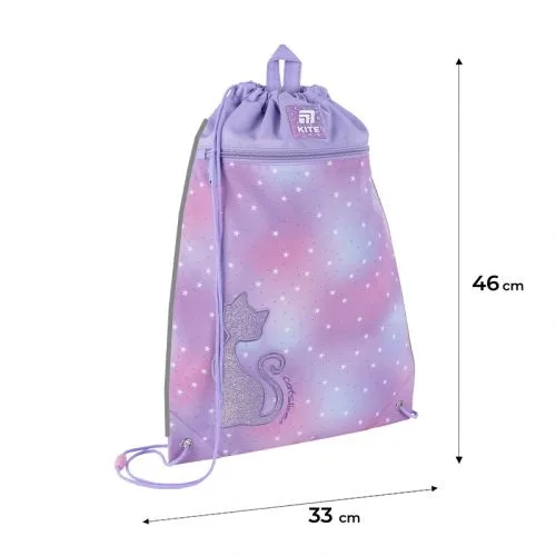 Сумка для взуття Kite Catsline-19 з аплікацією світловідбивні елементи для дітей та підлітків