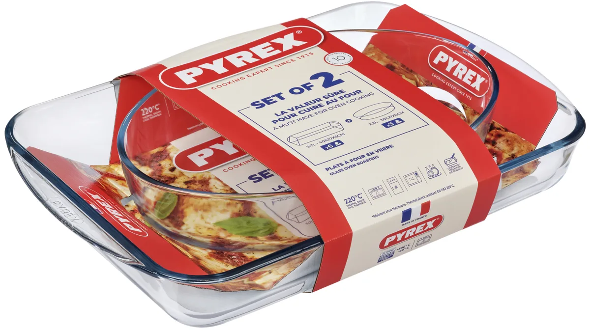 Набір форм для запікання Pyrex боросилікатне скло 40х27 30х21 см