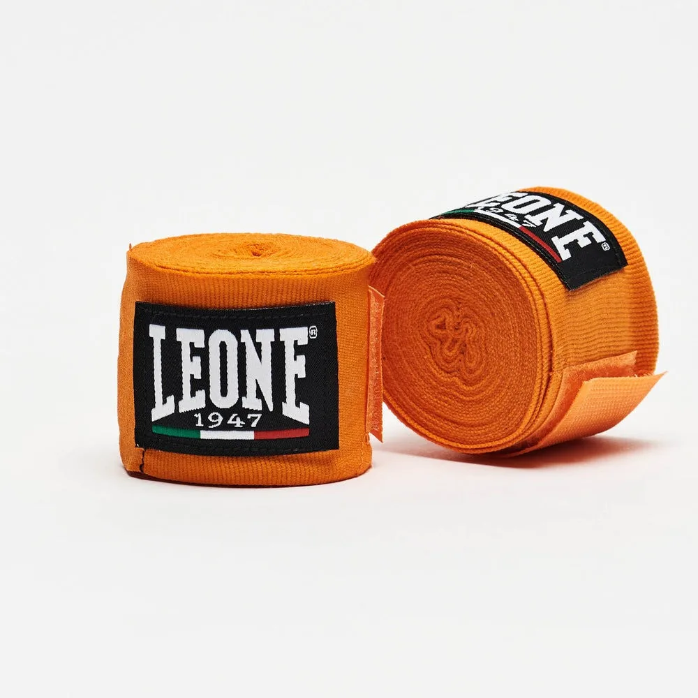 Боксерські бинти Leone бавовна 350 см помаранчеві 2 шт.