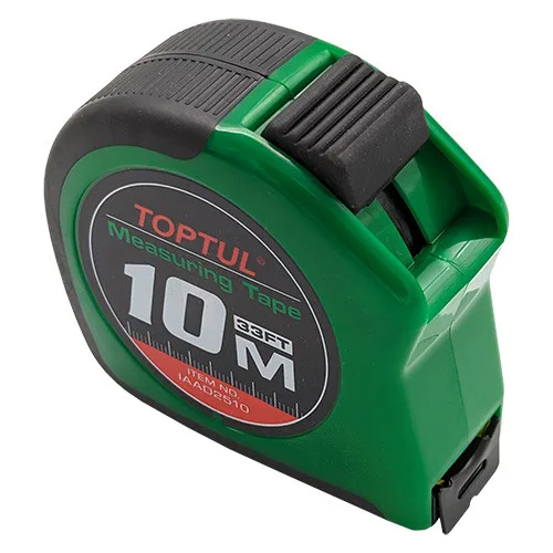 Рулетка механічна Toptul 10м х 25мм пластикова жовта