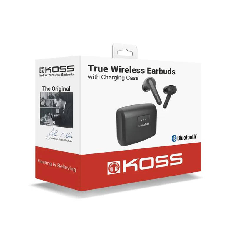 Наушники TWS Koss TWS150i, BT 5.0, Микрофон, Черный