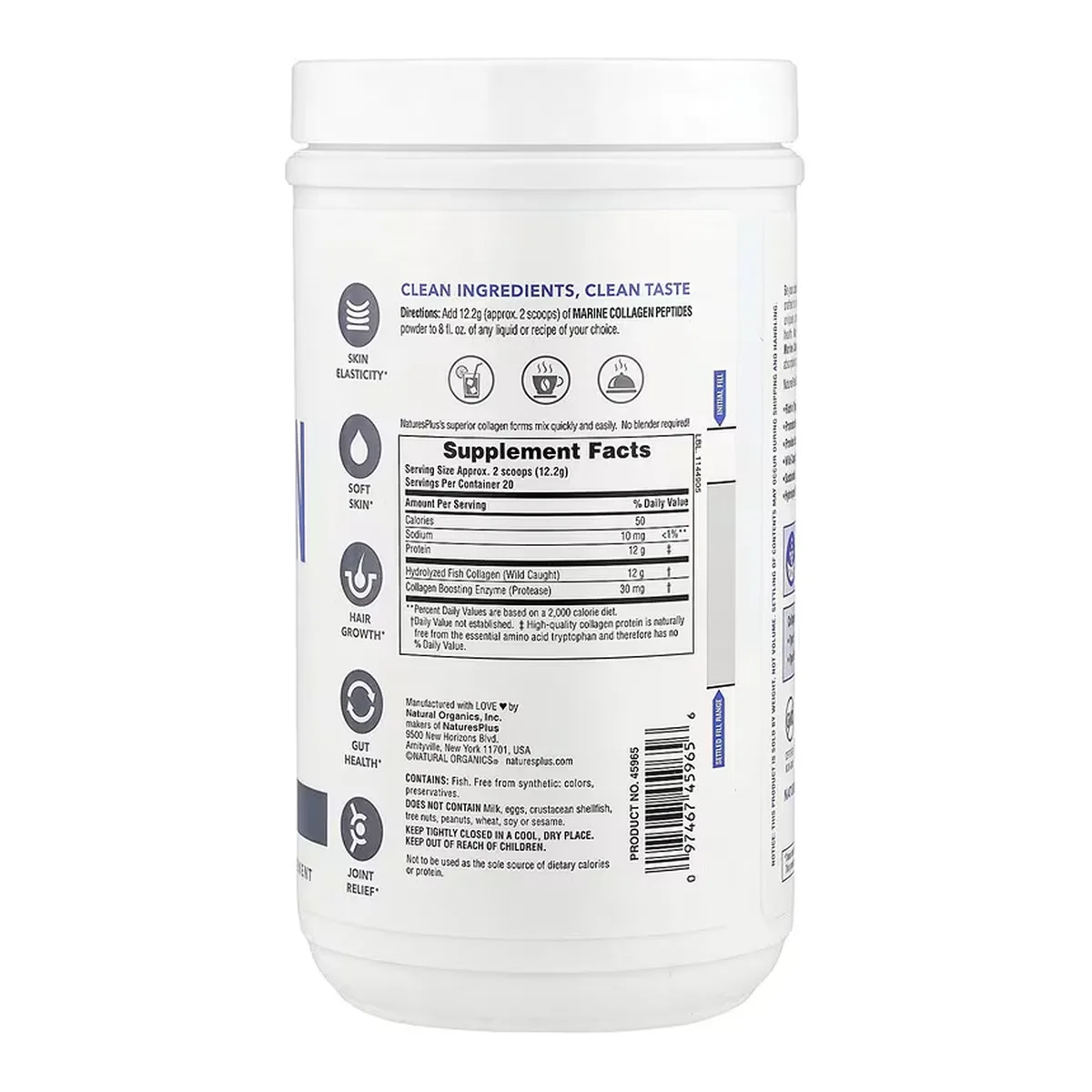Порошок морського колагену Nature's Plus 244 г з риби екологічно чистий