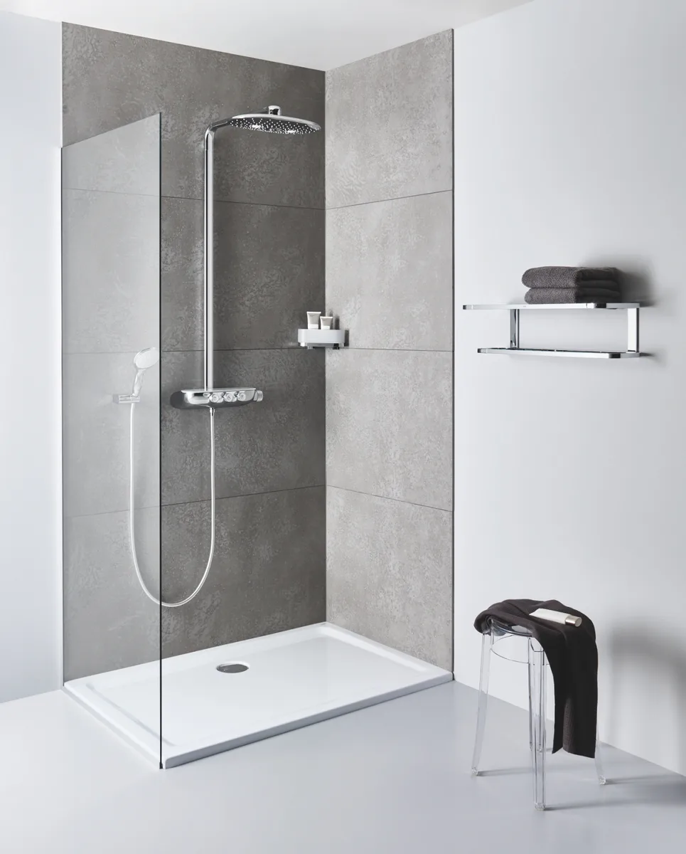 Поличка кутова GROHE метал 200 мм сталевий хром