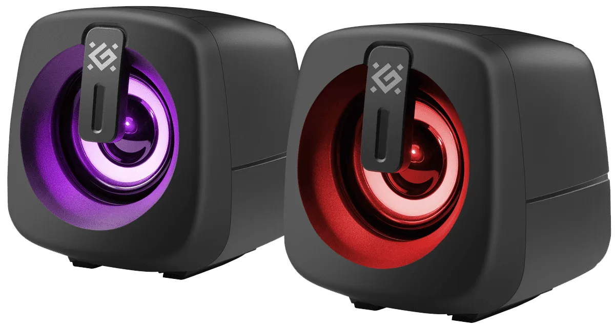 Акустика Defender пластикова 2.0 6 Вт USB 88х156х88 мм Чорна