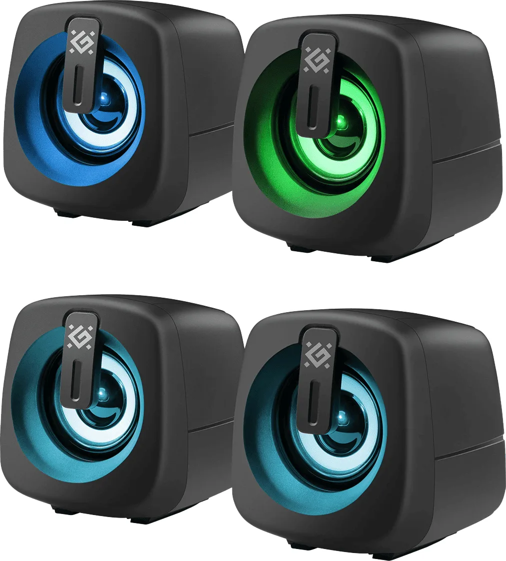 Акустика Defender пластикова 2.0 6 Вт USB 88х156х88 мм Чорна