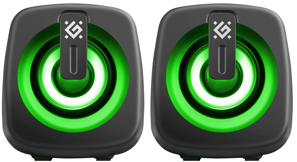 Акустика Defender пластикова 2.0 6 Вт USB 88х156х88 мм Чорна