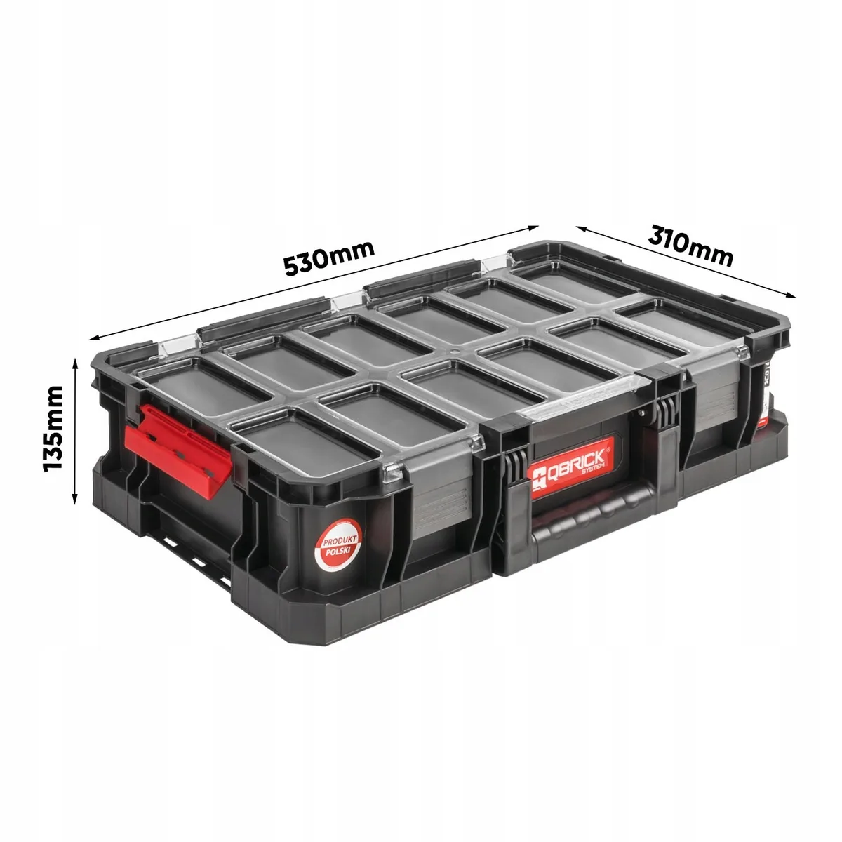 Органайзер QBRICK пластик 530х310х130 мм чорний 14,3 л