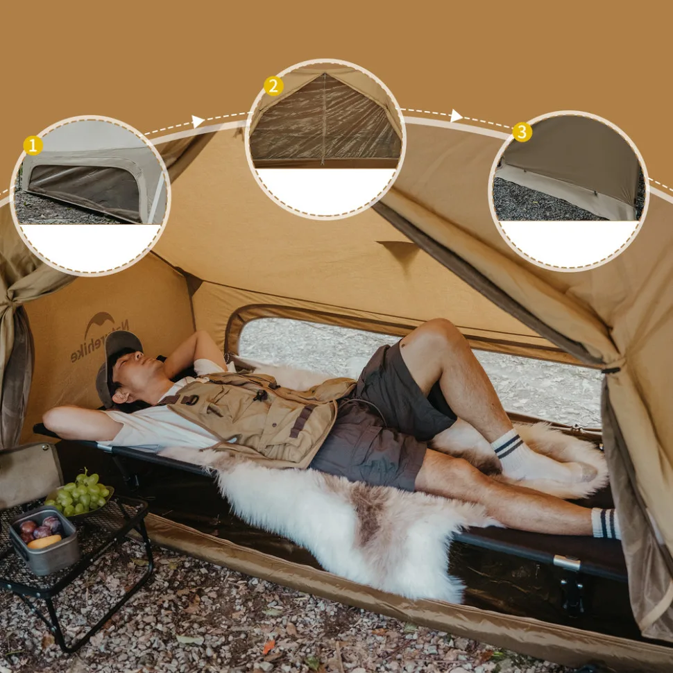 Намет одномісний Naturehike полікоттон 250х220х170 см коричневий