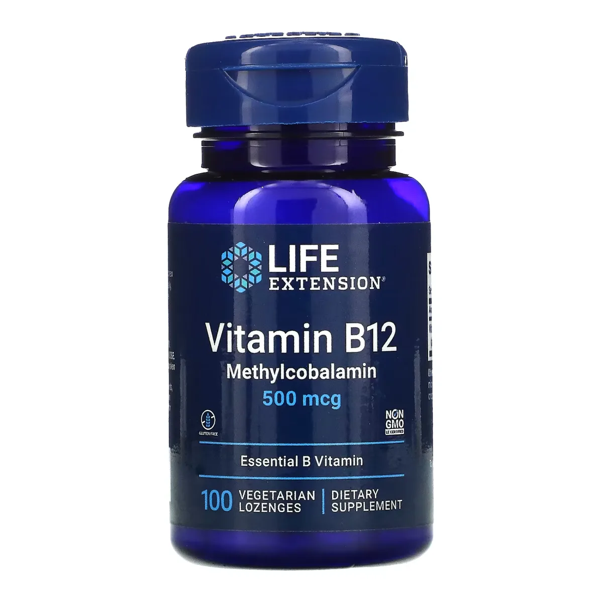 Витамин B12 Life Extension 500 mcg 100 леденцов Без ГМО