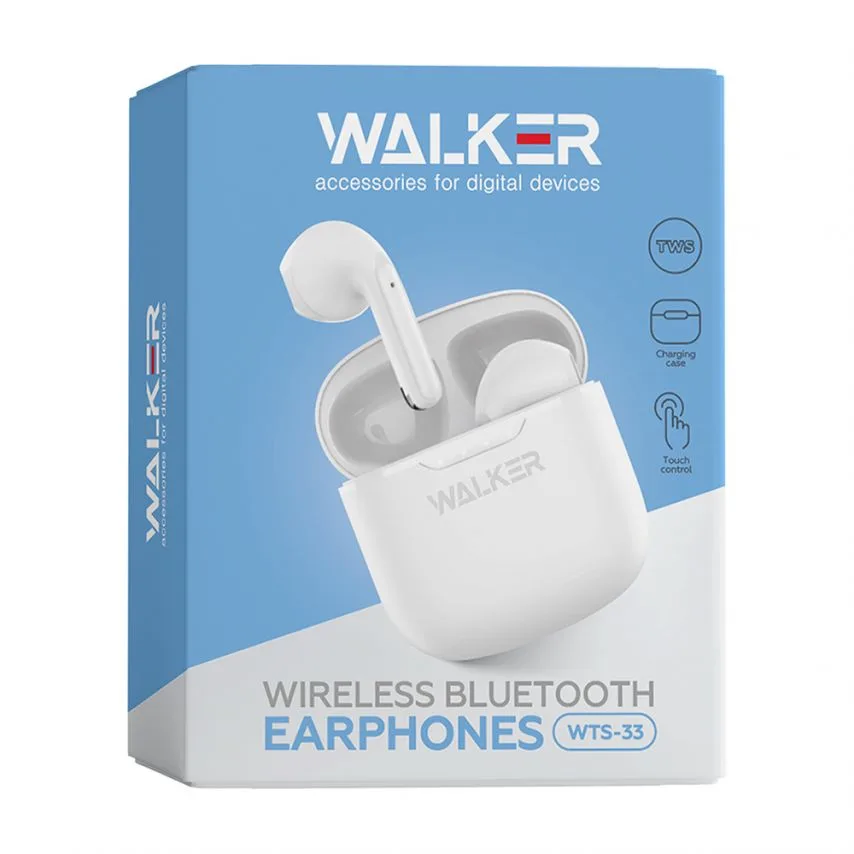Навушники Bluetooth WALKER ABS 33х17х19 мм Білий