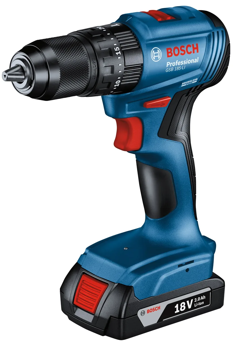Акумуляторний ударний дриль-шуруповерт Bosch Professional 18В 2х2А год 50Нм 1900об хв чорний