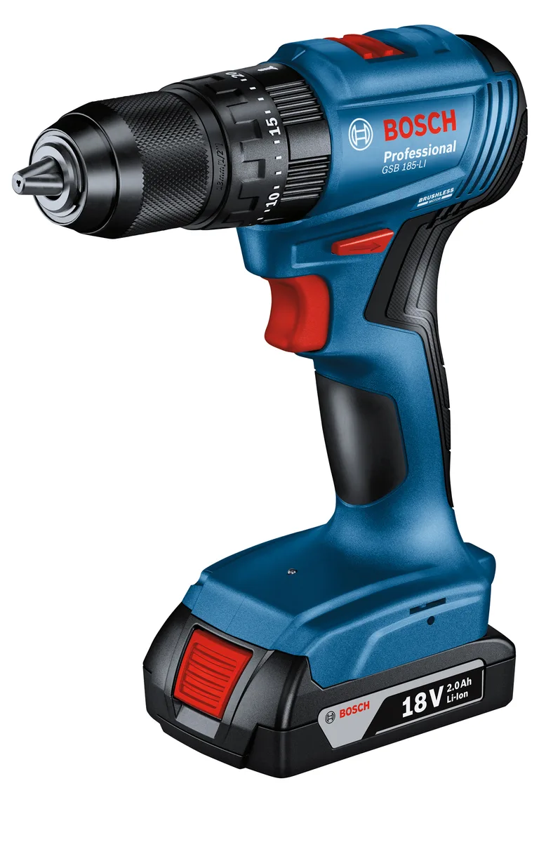 Акумуляторний ударний дриль-шуруповерт Bosch Professional 18В 2х2А год 50Нм 1900об хв чорний