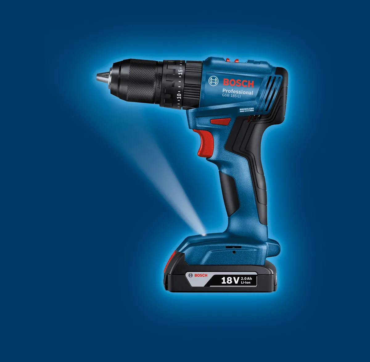 Акумуляторний ударний дриль-шуруповерт Bosch Professional 18В 2х2А год 50Нм 1900об хв чорний