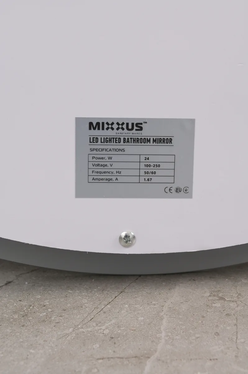 Дзеркало настінне MIXXUS PLAIN MV02-60x80 LED підсвічування безмідне 60x80 см