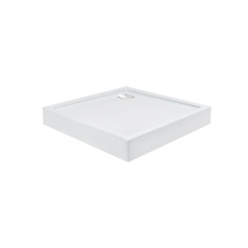 Душовий піддон Qtap Tern 80x80 см акриловий білий з регульованими ніжками