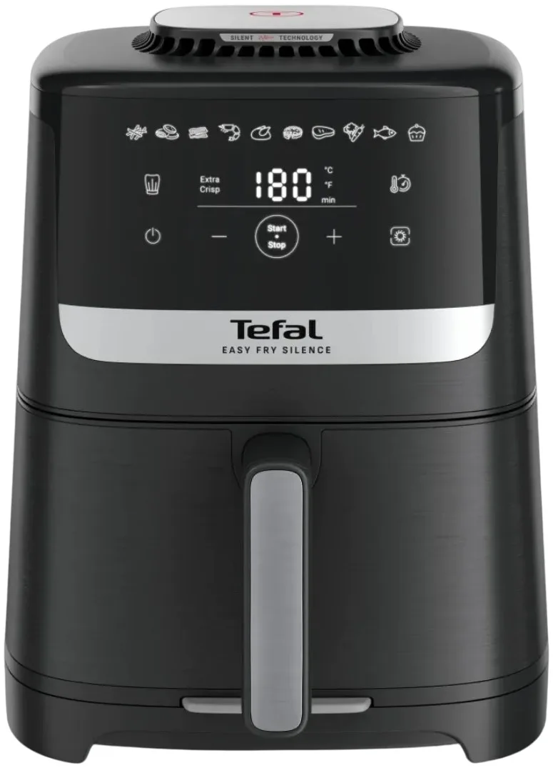 Мультифритюрниця Tefal Easy Fry Silence, 1670 Вт, 5 л, сенсорне управління, 10 режимів, пластиковий корпус, чорний.
