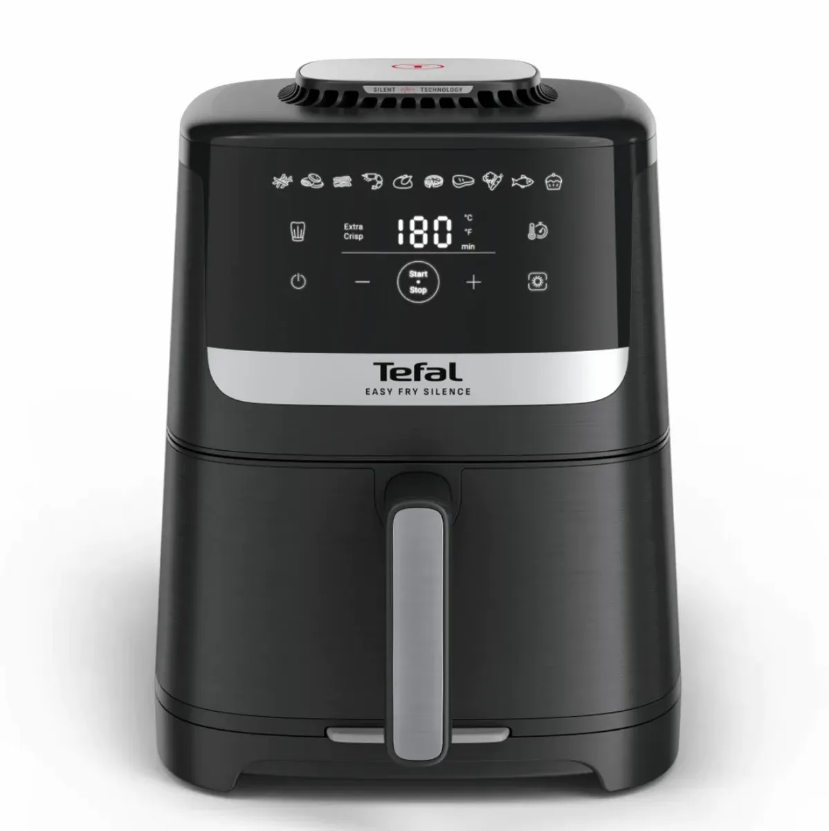 Мультифритюрниця Tefal Easy Fry Silence, 1670 Вт, 5 л, сенсорне управління, 10 режимів, пластиковий корпус, чорний.