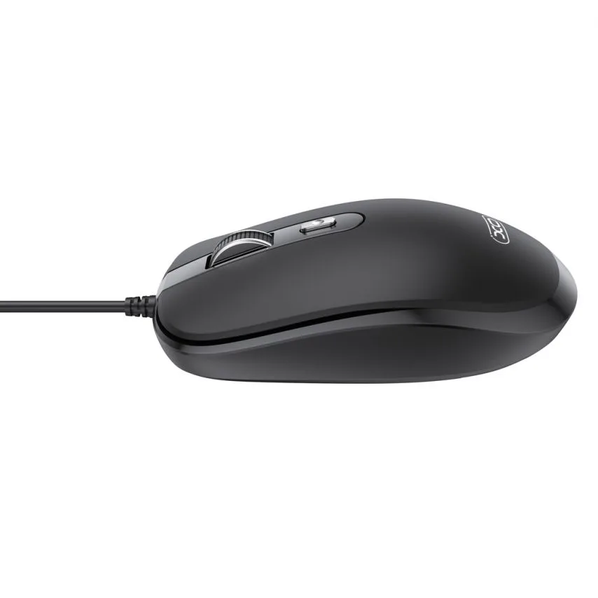 Мышь проводная XO USB черная 3 кнопки