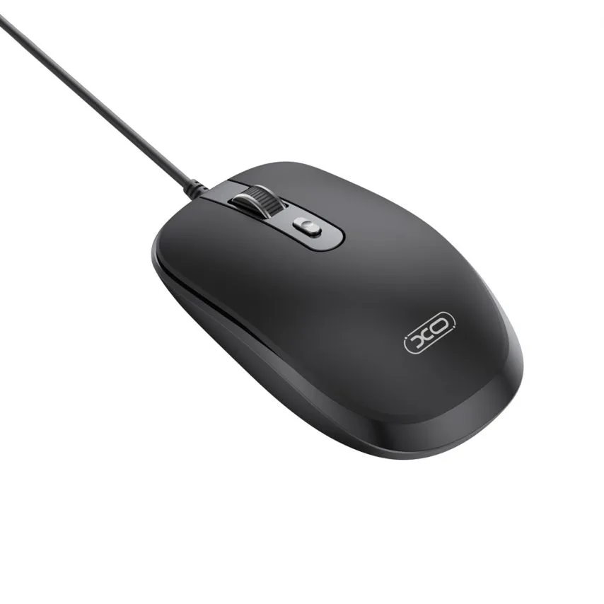 Мышь проводная XO USB черная 3 кнопки