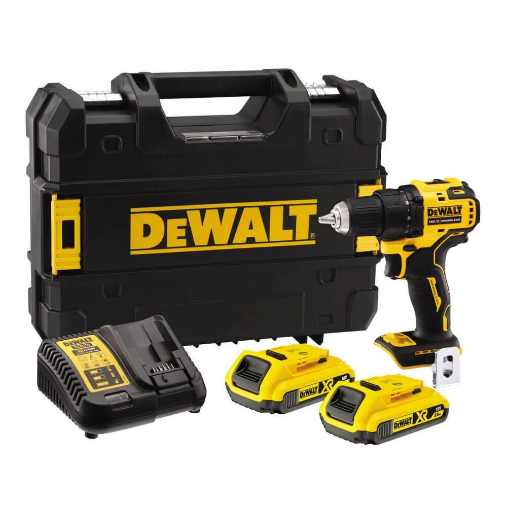 Аккумуляторная дрель-шуруповерт DeWalt XR Li-Ion 18В, 2 аккумулятора по 2А·ч, крутящий момент 65Нм, скорость 450-1650 об/мин, патрон 13мм, кейс, дополнительная рукоятка, вес 11кг