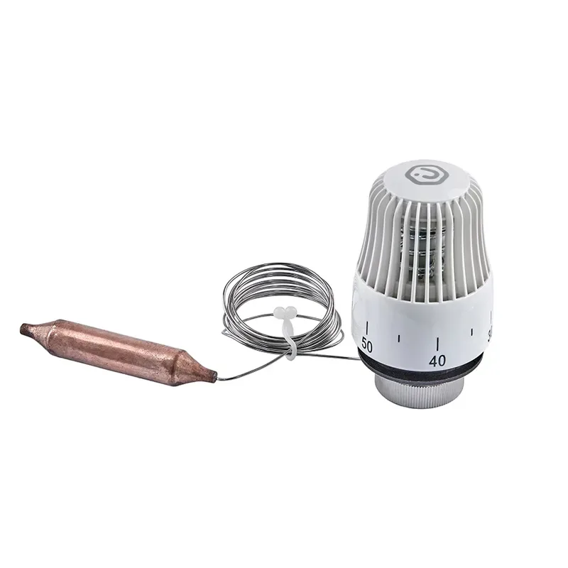 Термоголовка M30x1,5 латунь 20-70°C белая для теплого пола Europroduct