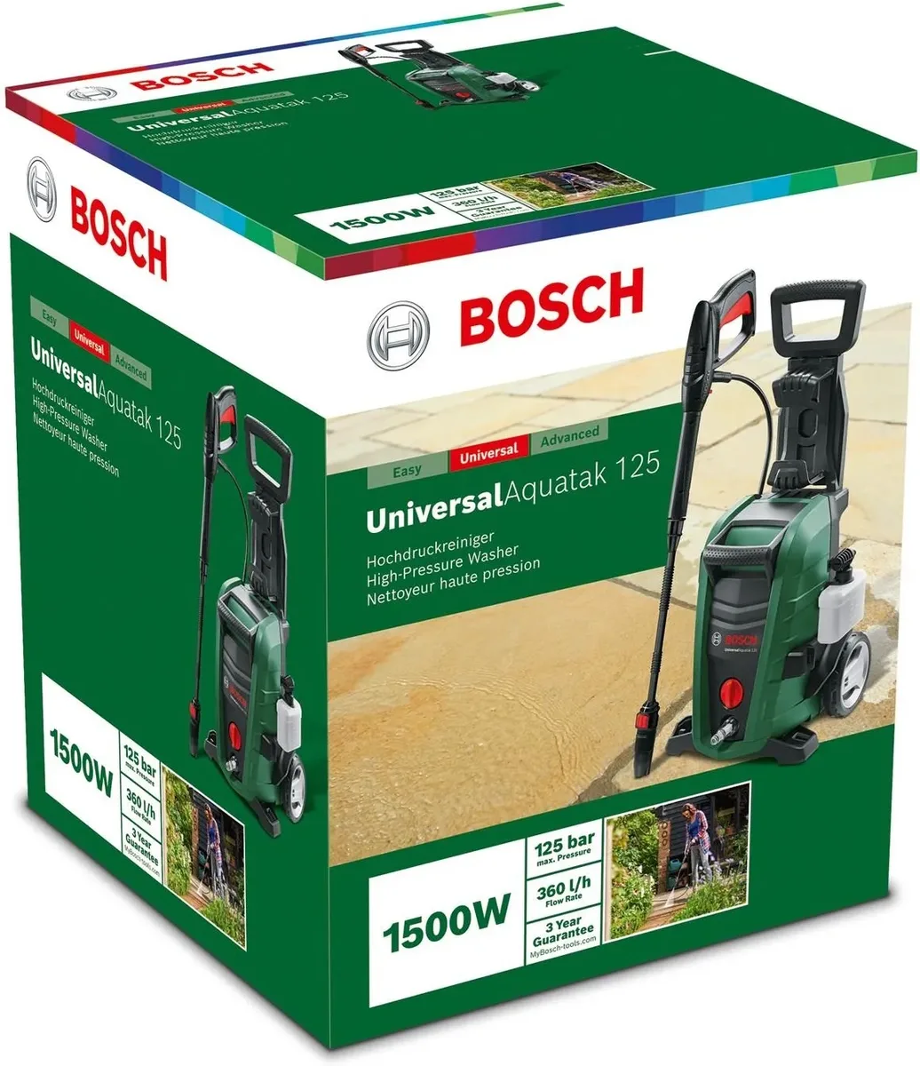 Мінімийка високого тиску Bosch UniversalAquatak 125 1500Вт 125бар 360л/год шланг 5м 7.7кг