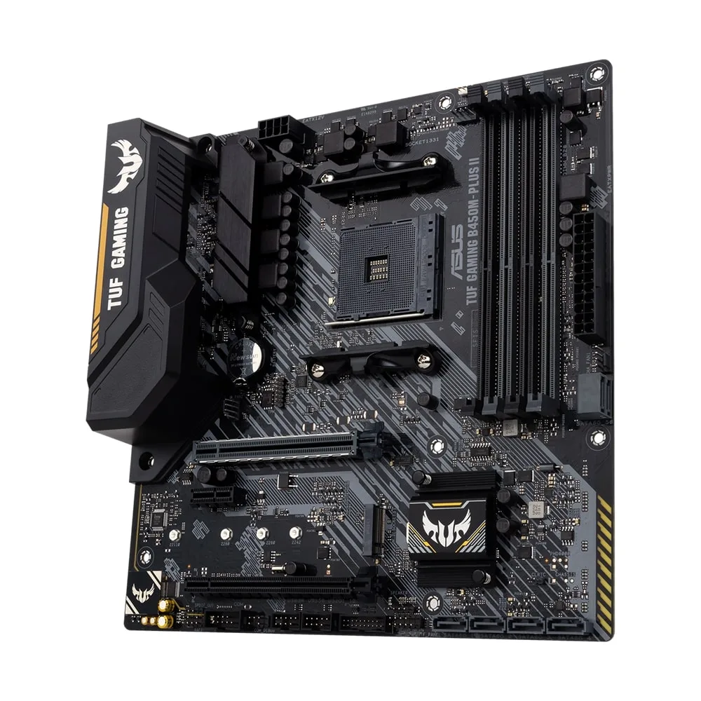 Материнcька плата ASUS TUF GAMING B450M-PLUS II sAM4 B450 4xDDR4 HDMI DVI mATX
