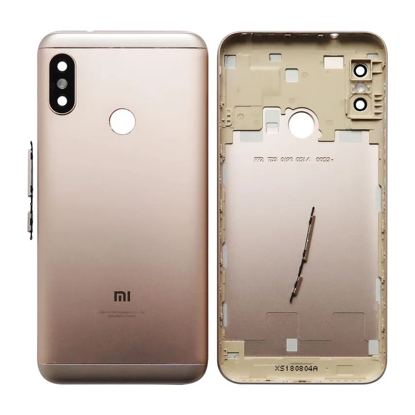 Корпус Xiaomi золотий Original Quality з склом камери і бічними кнопками