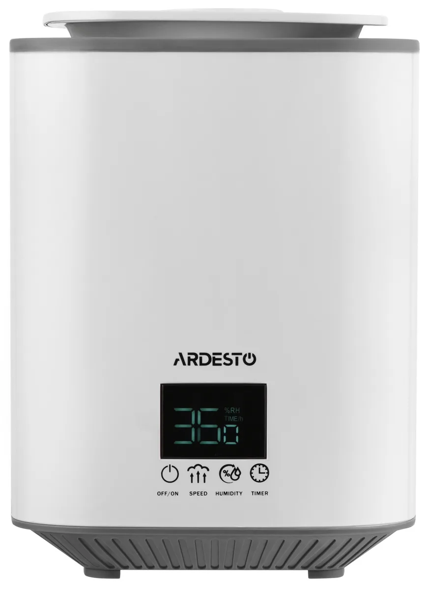 Зволожувач повітря ARDESTO ультразвуковий, площа обслуговування до 25 м2, об'єм резервуара 3.1 л, продуктивність 250 мл/г, електро