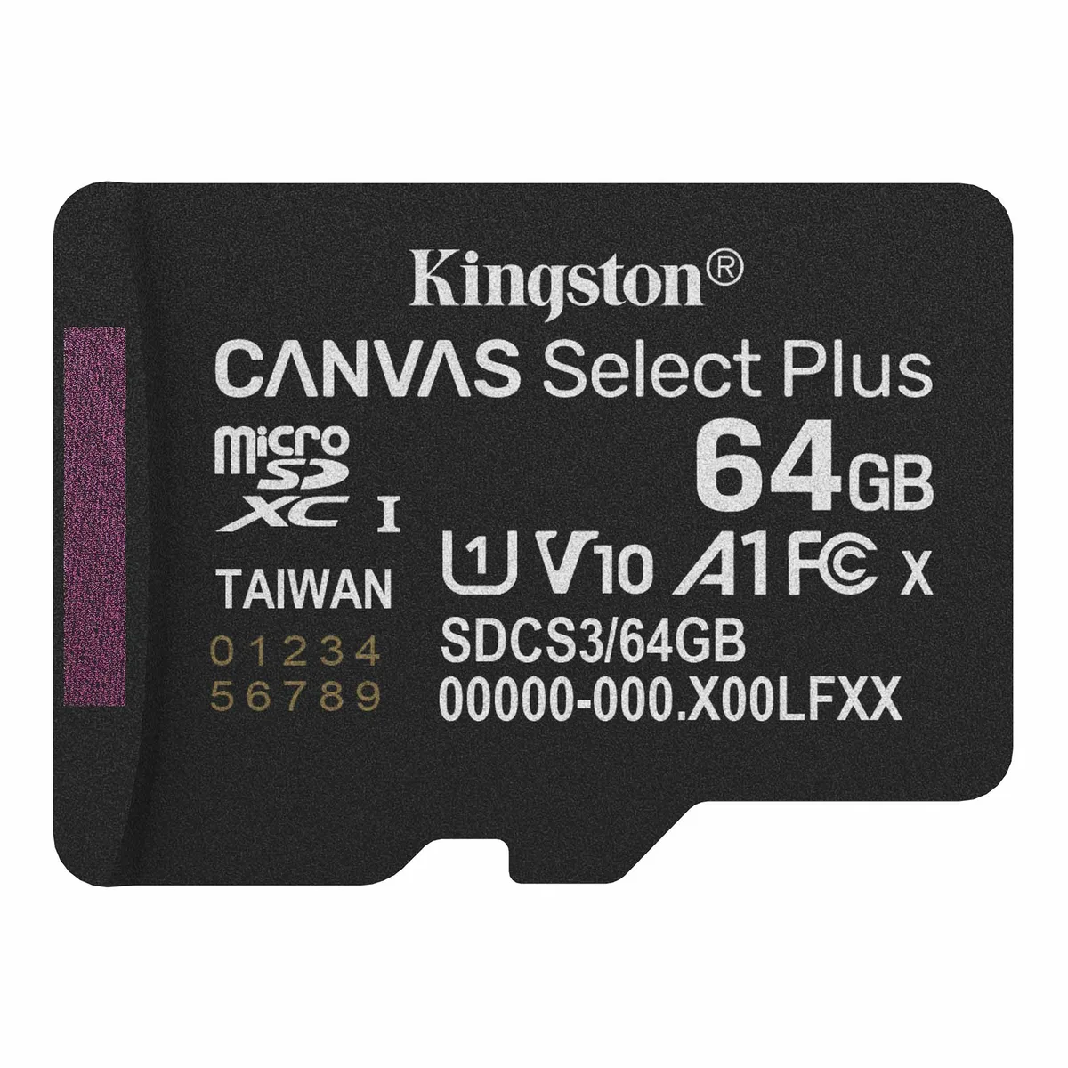 Карта памяти Kingston microSD 64GB C10 UHS-I A1 V10 R100MB/s