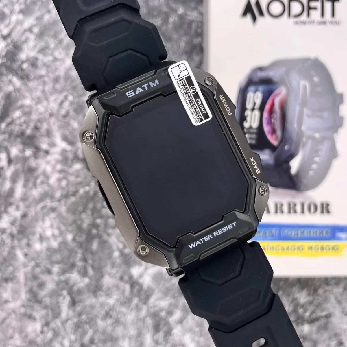 Розумні годинники Modfit полімер сталь 1,7 дюйма чорні