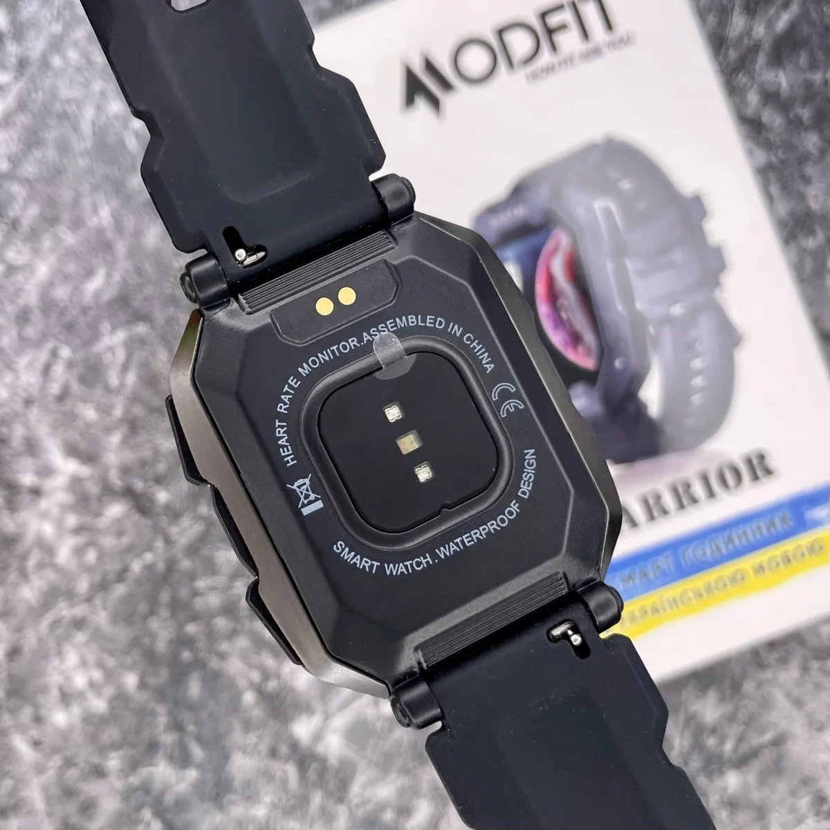 Розумні годинники Modfit полімер сталь 1,7 дюйма чорні