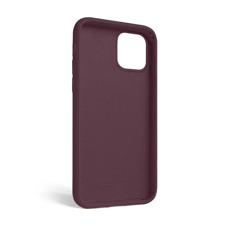 Чохол Silicone Case для Apple iPhone силіконовий 12 12 Pro бордовий