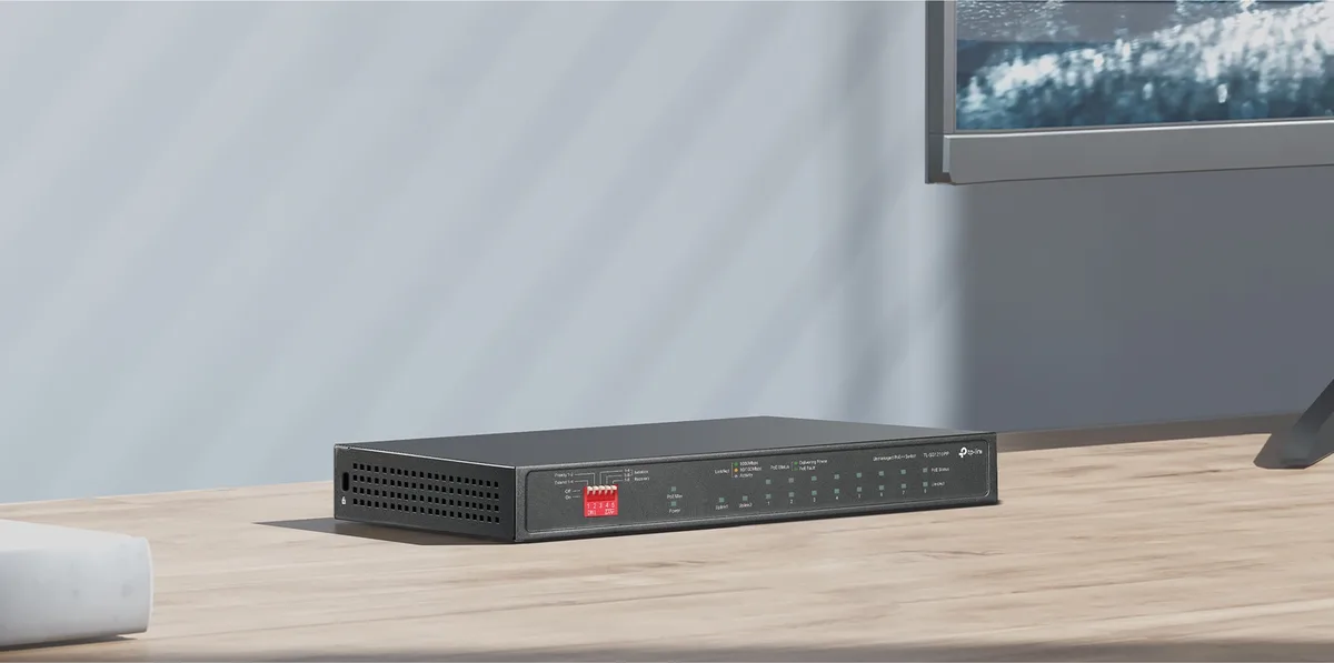 Комутатор TP-LINK  TL-SG1210PP 10xGE (PoE), 1xSFP, 123Вт, Некерований